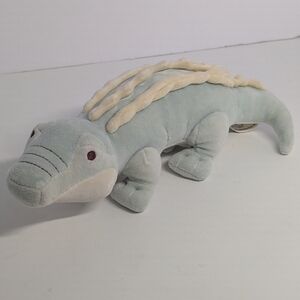 My Natural Plush Alligator 11" Super Soft Pale Blue/Cream